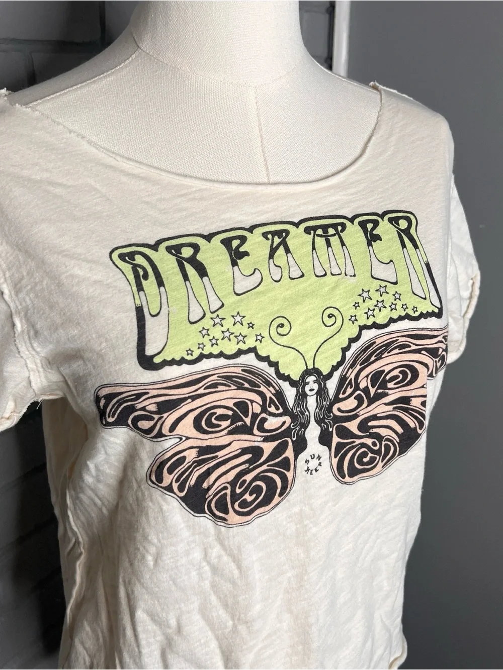 Sun Keep x Anthropologie Dreamer Raw Edge Trim Graphic Tee - Picture 4 of 12